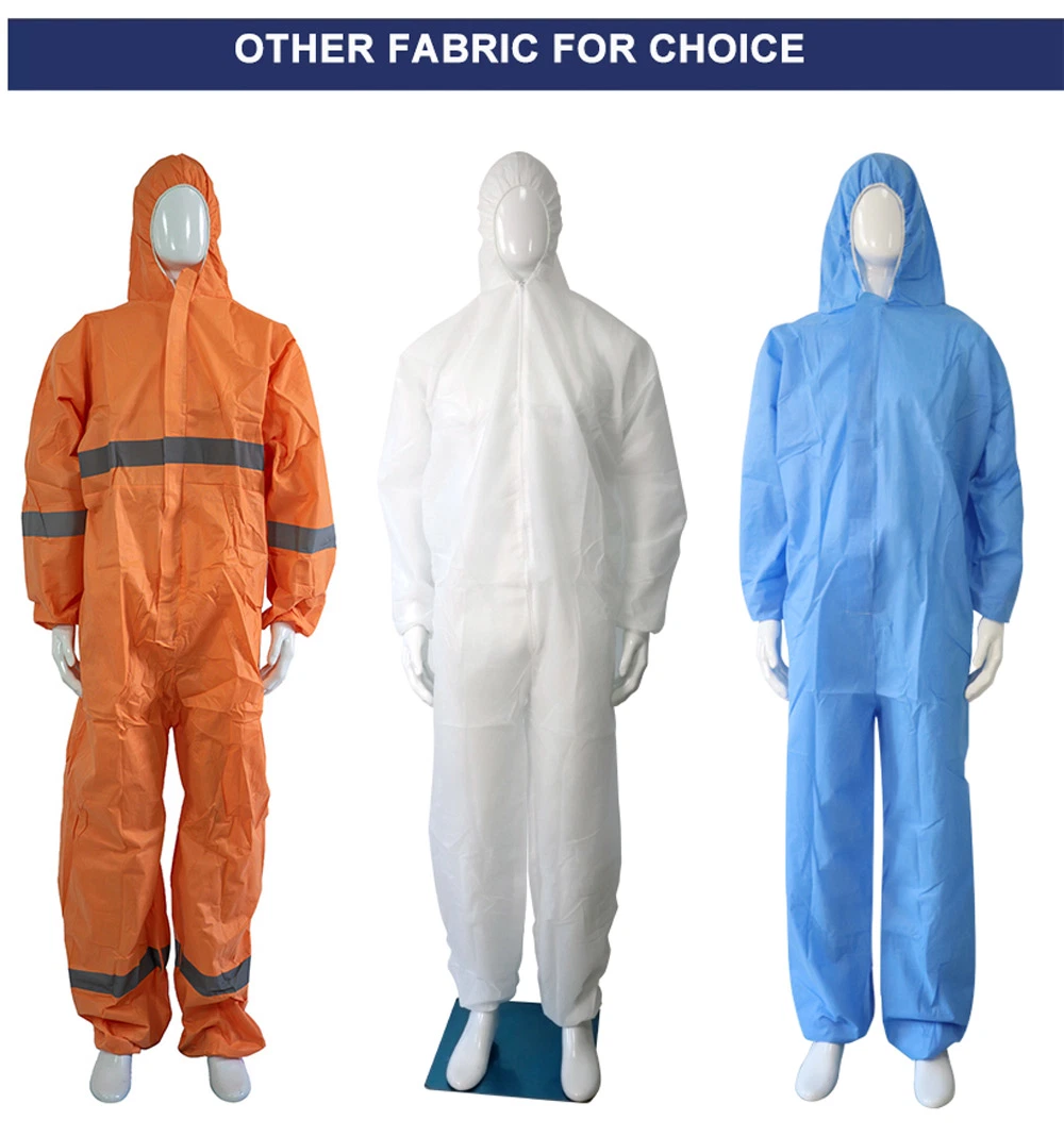 Type 3/4 Microporous Chemical Protective Anti Pneumonia Medical Non Woven Disposable Coverall