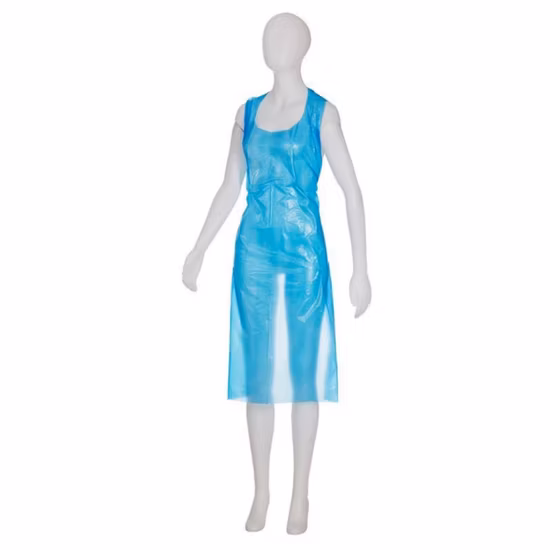 Roupas de plástico descartáveis ​​cobrem avental de PE
